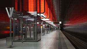 在德国汉堡地铁站59秒视频