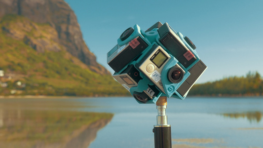 使用六台Gopro摄像头拍摄自然360度的录像视频
