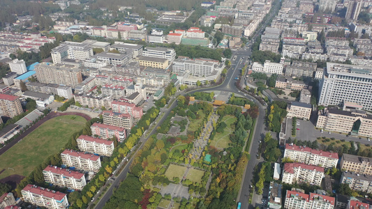 航拍中国江苏南京故宫宫城核心区遗址午朝门公园视频