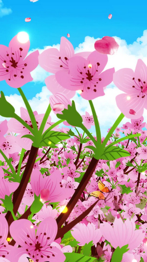 春天桃花背景素材鲜花背景30秒视频