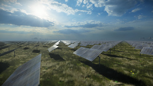 防云天的农场太阳能电池板23秒视频