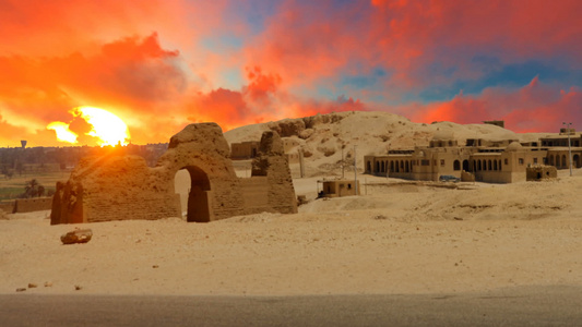 Egypt沙漠中的废墟视频