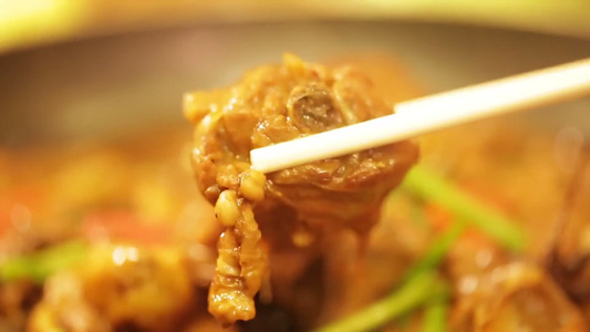 美食黄焖鸡米饭 视频