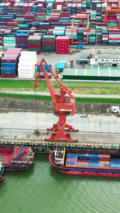 贸易货柜码头港口集装箱视频