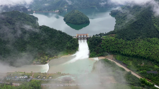 金华安地水库仙源湖云海航拍视频