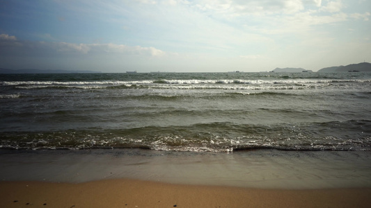 海洋景观海景和沙滩的风景视频