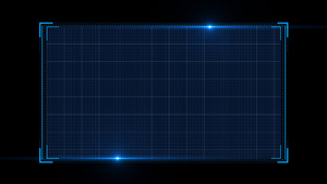 4k蓝色科技边框动画元素带透明度10秒视频