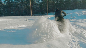 在雪中骑电动车46秒视频