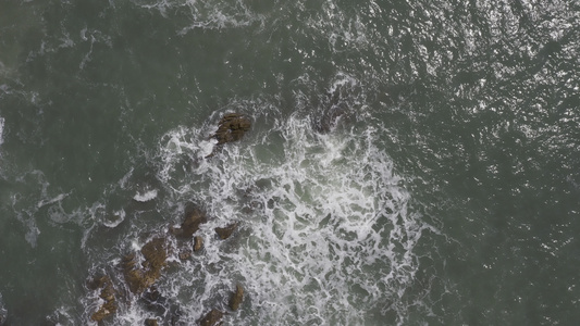 海岸线海边航拍视频