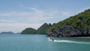 位于苏梅岛旅游天堂热带度假胜地附近的安通国家海洋公园15秒视频