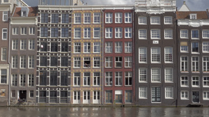 城市中心阿姆斯特丹内地的旧建筑视图14秒视频
