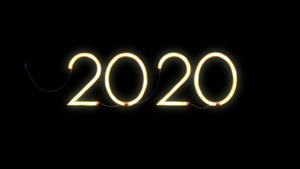 2021年节日闪烁的电线信号无缝环绕对准黑色16秒视频