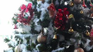 咖啡店装饰的圣诞装饰品9秒视频