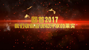 震撼火焰企业年会开场会声会影X10模板56秒视频