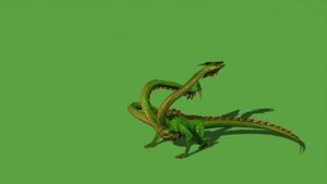 海德拉神秘水蛇绿屏背景12秒视频