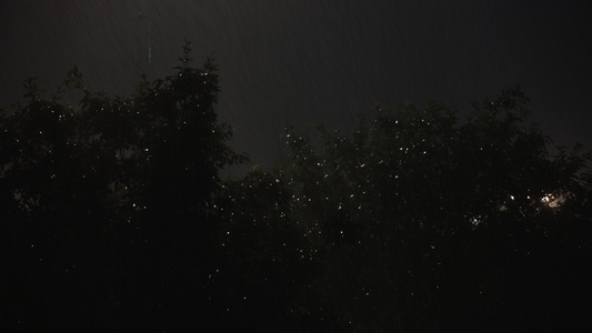 下雨天的夜晚视频
