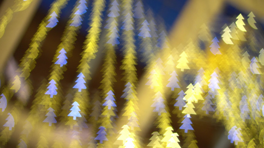 跨越圣诞节树布基赫背景闪烁视频