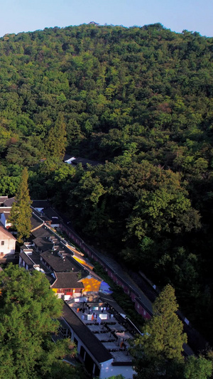 航拍南京4A景区栖霞山栖霞寺景区26秒视频