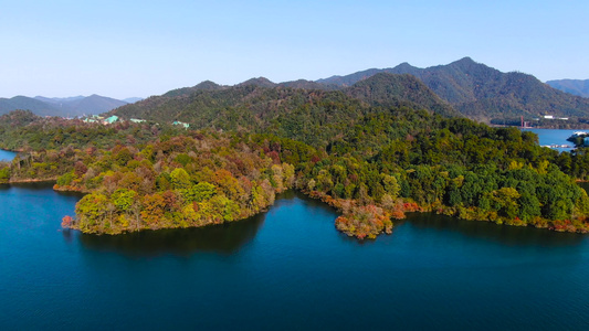 安徽黄山市4A景区太平湖风景区航拍视频视频