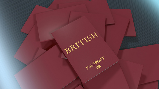 制作英国旅行护照的艺术家视频