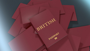 制作英国旅行护照的艺术家10秒视频