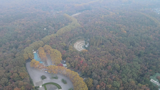 航拍江苏南京钟山景区中山陵视频