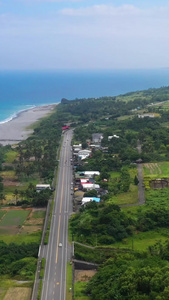 海边公路航拍无人机视频