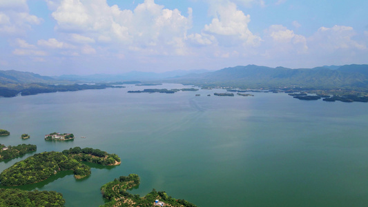 湖北赤壁陆水湖风景区4A景区航拍视频