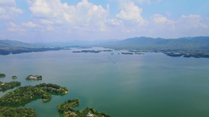 湖北赤壁陆水湖风景区4A景区航拍19秒视频