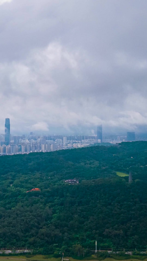 航拍广西南宁青秀山5A景区移动延时摄影南宁旅游11秒视频