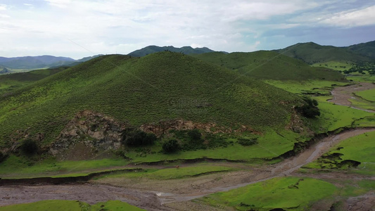 山地草原风光视频