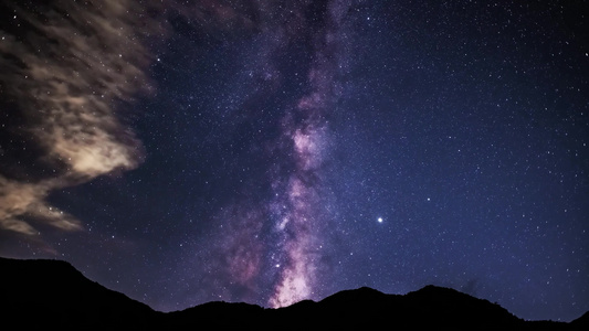 星空银河流行时间流逝流星雨延时夜空视频