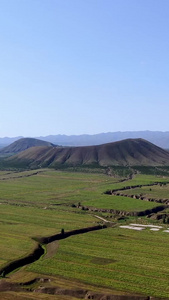 航拍火山群遗址公园地质公园视频