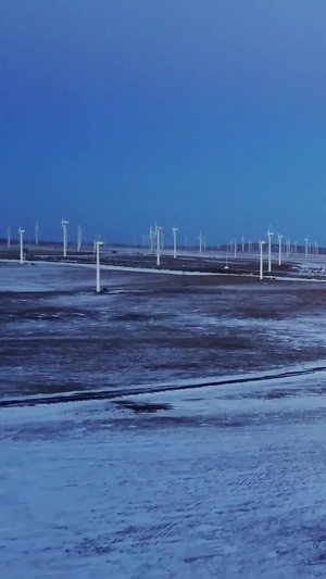 内蒙雪天大草原风车世界地球日18秒视频