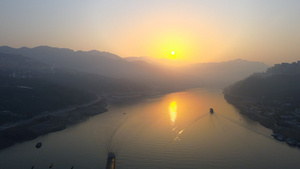 长江三峡巴东巫峡日出延时4K58秒视频