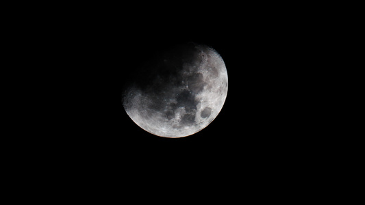 月亮月球夜晚天空皎洁明月长焦特写延时摄影视频