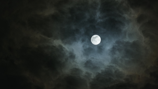 月亮月球夜晚天空皎洁明月长焦特写延时摄影视频