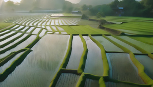 一望无垠的水稻田4秒视频