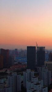 上海日出清晨居民楼视频