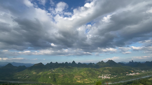 桂林山水风光延时素材视频