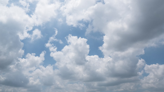 蓝天白云天空天气晴朗延时摄影视频