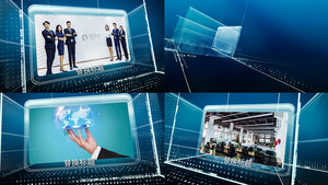 pr炫丽时尚科技企业宣传图文展示PR模板61秒视频