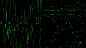 一组01科技矩阵数据流动画 12秒视频