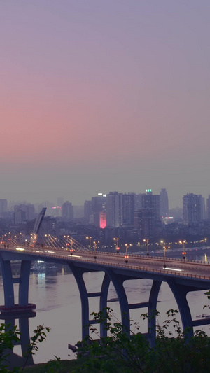 长江一桥夜景夜景延时长江大桥13秒视频