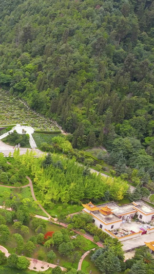 中元节鬼节大型墓地公墓航拍园林墓地26秒视频