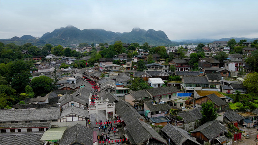 贵州青岩古镇风景全貌视频