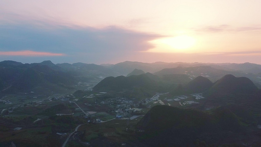 贵州田野外景航拍视频