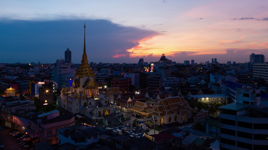 日复一日的夜里,在泰国的Bangkok, Worawihan视频