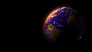 地球旋转动画元素带透明度通道16秒视频