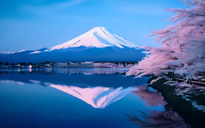 富士山樱花旅行旅游4秒视频